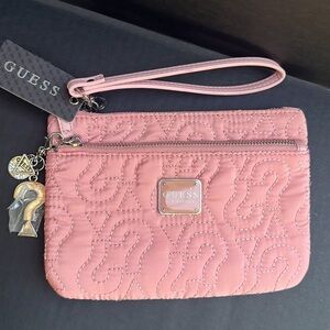 New GUESS Logo Quilt Wristlet